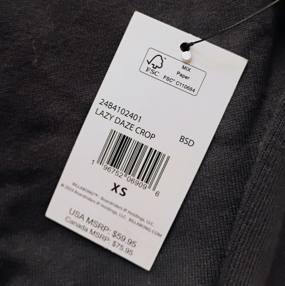 BILLABONG NEW Lazy Daze Cropped Pullover Hoodie - Picture 9 of 11